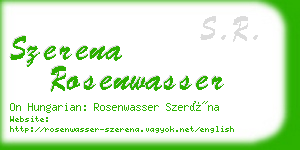 szerena rosenwasser business card